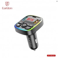 Автомобильный FM модулятор (2USB выхода + USB-C, Bluetooth) Earldom ET-M110,3.1A, с подсветкой