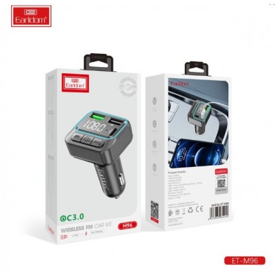 Автомобильный FM модулятор (2USB выхода + USB-C, Bluetooth) Earldom ET-M96