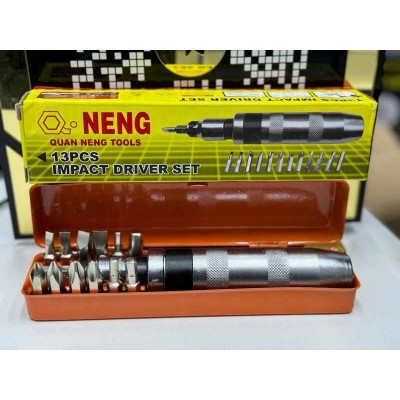 Отвертка ударная с набором бит 13pcs