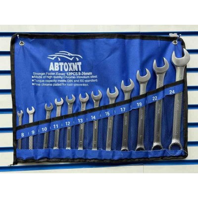 Набор рожково-накидных ключей 8x24mm 12PCS
