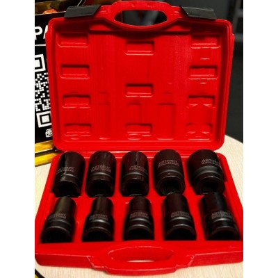 Набор ударных шестигранных головок 10PCS RV22 АвтоХит