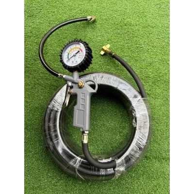 Шланг для компрессора с манометром JC-044B 12м (черный)