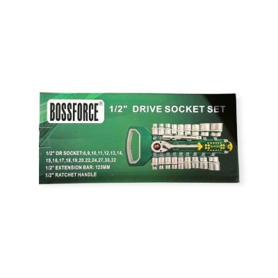 Набор головок с трещеткой BOSSFORCE 20pcs 2-х рядка 1/2