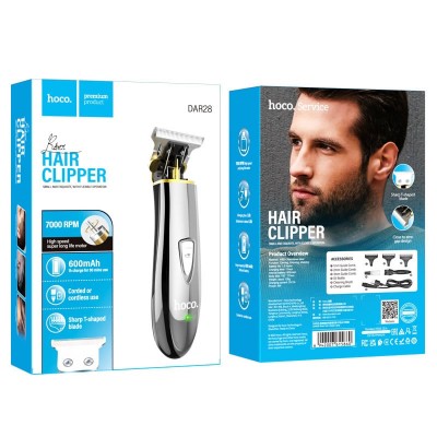 Аккумуляторная Машинка для стрижки волос Hoco DAR28 (gray) тример-бритва мужская беспроводная профессиональная