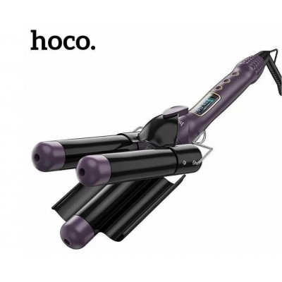 Выпрямитель для волос с керамическим покрытием Hoco DAR38 / тройная плойка, утяжок
