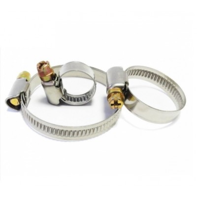 Хомут червячный, нерж. сталь  9мм  08-12 в пакете  (100 шт.) 