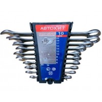 Набор ключей рожково-накидные 6-19мм 10pcs АВТОХИТ