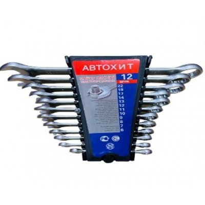 Набор ключей рожково-накидные 6-22мм 12pcs АВТОХИТ