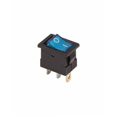 Переключатель 12V 15А (3с) ON-OFF синий  с подсветкой  Mini  (RWB-206-1, SC-768)  REXANT