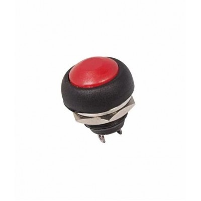 Кнопка 250v 1A(2c) ON-(OFF) без фиксации красная Micro (PBS-33B)/10