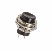 Кнопка 220v 2A (2c) (ON)-OFF Ф16,2 металл черная/10