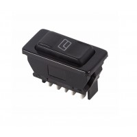 Переключатель (стеклоподъемника) клавишный 12V 20А (5с) (ON)-OFF-(ON) черный с подсветкой (ASW-02D) REXANT