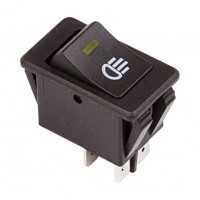 Переключатель 12V 35А (4с) ON-OFF  с желтой LED подсветкой  (ASW-17D)  REXANT