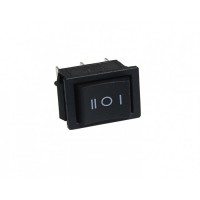 Клавиша 250V 16А с нейтралью черная (6конт.) ON-OFF-ON