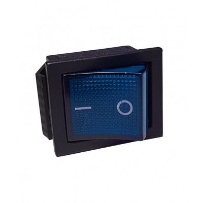 Клавиша 250V 15А синяя с подсветкой (6конт.) ON-OFF