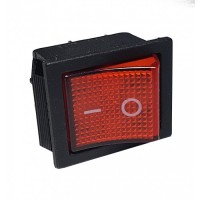 Клавиша 250V 16А красная с подсветкой (4конт.) ON-OFF