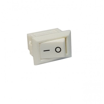 Клавиша 250V 3А Micro белая (2конт.) ON-OFF