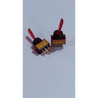 Тумблер 12V 20А однополюсный с красной подсветкой (3конт.) ON-OFF