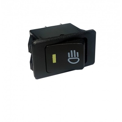 Клавиша 12V 35А желтая с подсветкой (4конт) ON-OFF