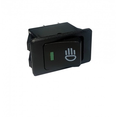 Клавиша 12V 35А зеленая с подсветкой (4конт) ON-OFF