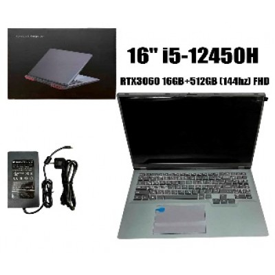 Ноутбук 16" i5-12450H RTX3060 16GB+512GB (144hz) FHD