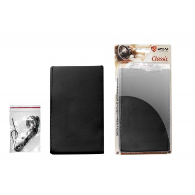 Оплетка на руль кожаная PSV CLASSIC (Черный) M, со шнуровкой