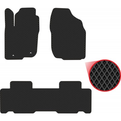  Коврики Toyota Toyota  Rav4 V 2018-> 3D,черный/черный кант EVA											