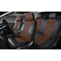 Чехлы PSV Imperial Next (Черный-Коричневый), экокожа