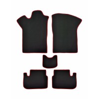 Коврики Lada Vesta 2015-> НБ,черный/красный кант EVA 											