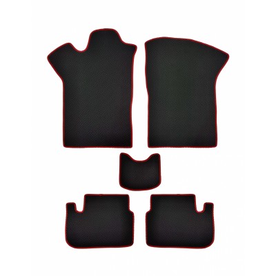 Коврики Lada Vesta 2015-> НБ,черный/красный кант EVA 											