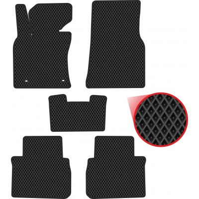 Коврики Toyota Camry (XV70) 2017-> НБ,черный/черный кант EVA											