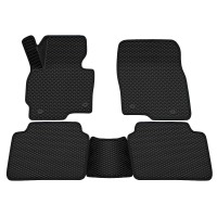 Коврики Mazda CX-5 II 2017-> 3D черный/синий кант eva 