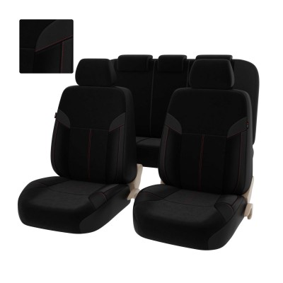 Чехлы PSV Amulet Next (Черный/отстрочка красная), экокожа + велюр