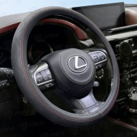 Оплетка на руль PSV VEKTOR Fiber (Черный/Отстрочка красная) М, экокожа