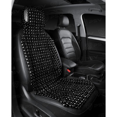 Накидка массажная PSV P2003 BIG (большая) деревянные косточки (Черный), 1 шт.