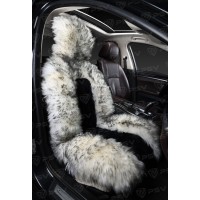 Накидка натуральный мех PSV Jolly Premium Parts 140x54 черный/бело-черный 1шт.