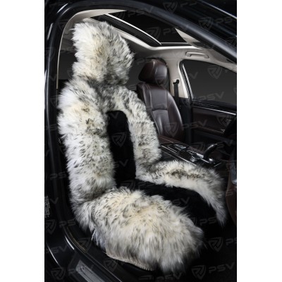 Накидка натуральный мех PSV Jolly Premium Parts 140x54 черный/бело-черный 1шт.