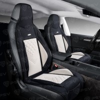 Накидки PSV Avrora FRONT (Черно-Бежевый), на переднее сиденье (1 шт.)