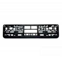 Рамка номерного знака мягкая, черная, без печати, РФ