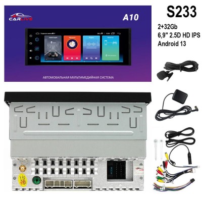 Автомагнитола Android 1 din Carlive A10 (8163, Android 12, экран 6.9 дюйм, IPS, 2G+32Gb)