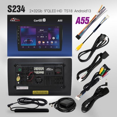 Автомагнитола Android 2 din Carlive A55 (TS18 1,7Ghz, Android 13, 9 дюйм 4G, DSP, IPS, 2+32Gb, 8 ядер)