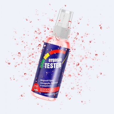 Ароматизатор Contra Aroma на зеркало картон + спрей 30 мл. "ORGASM TESTER" (Морской бриз, мандарин, лаванда и кардамон)