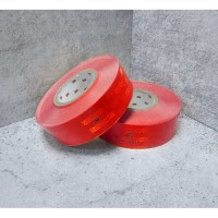 Лента светоотражающая, красная, 45м