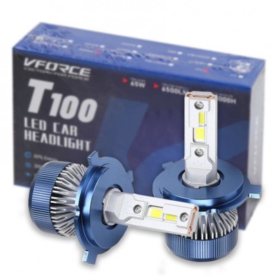 Лампа светодиодная T100 H4 4500LM 6000K