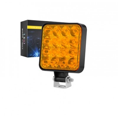 Рабочий свет МИНИ 48w (пл.корпус, желтый свет)